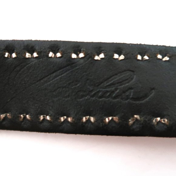 JOSE LUIS studded black leather belt main image 4